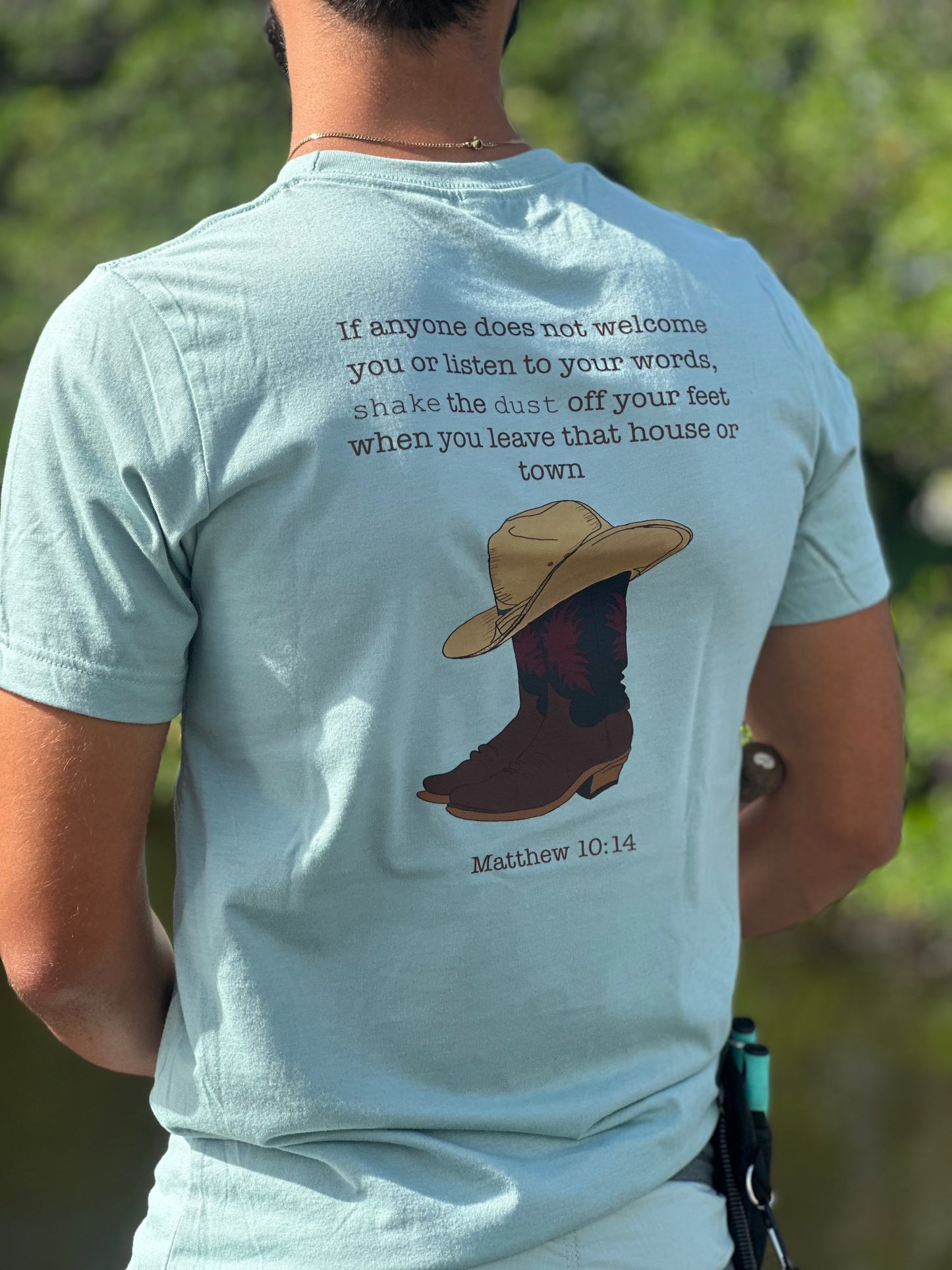 Western Boots Matthew 10:14 T-Shirt